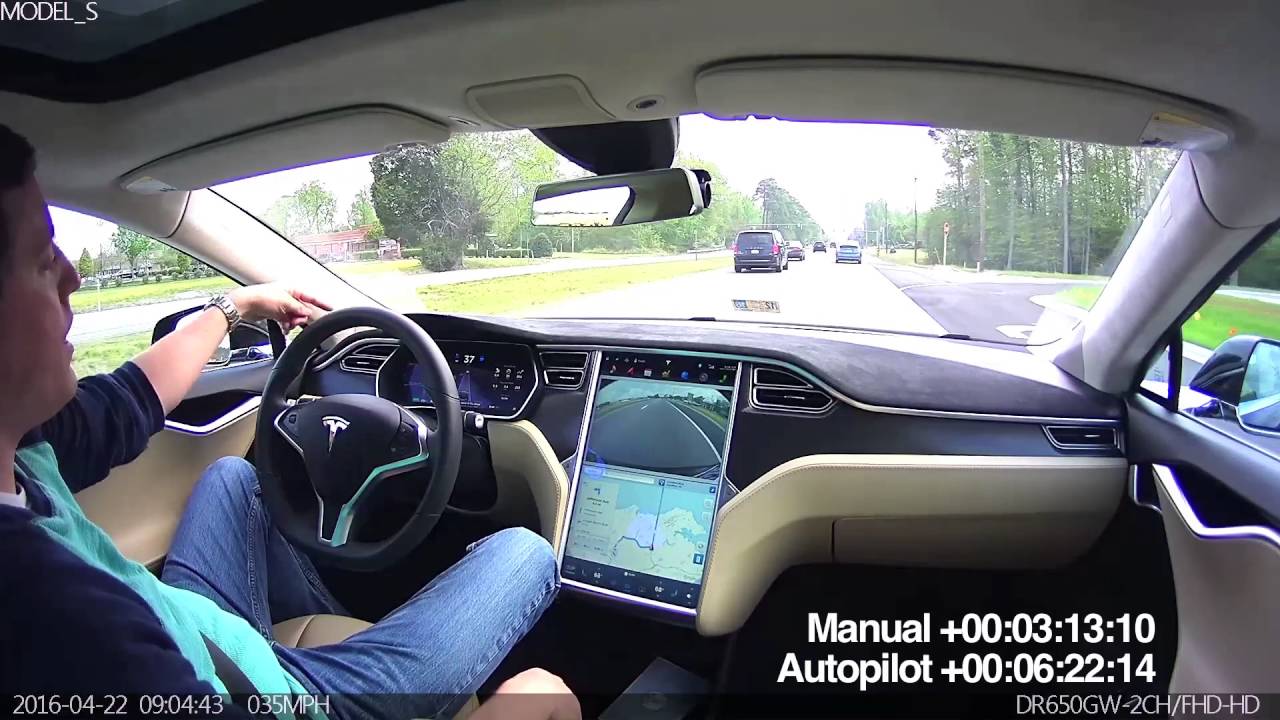 Inside a Tesla in Autopilot Mode with BlackVue