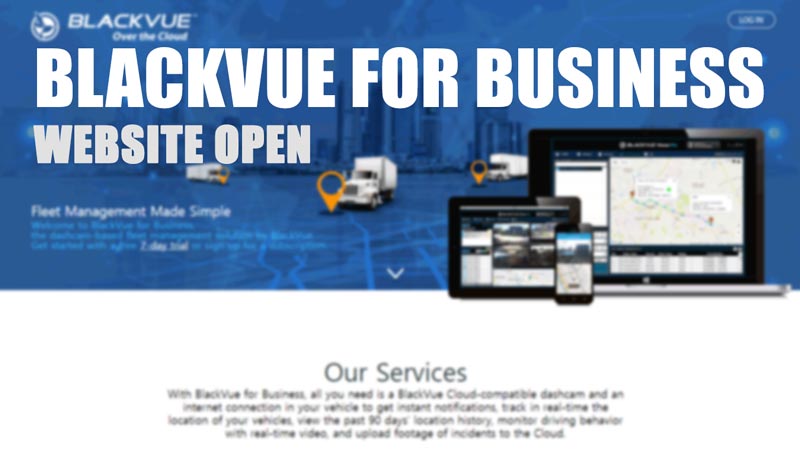 BlackVue for Business Website Open