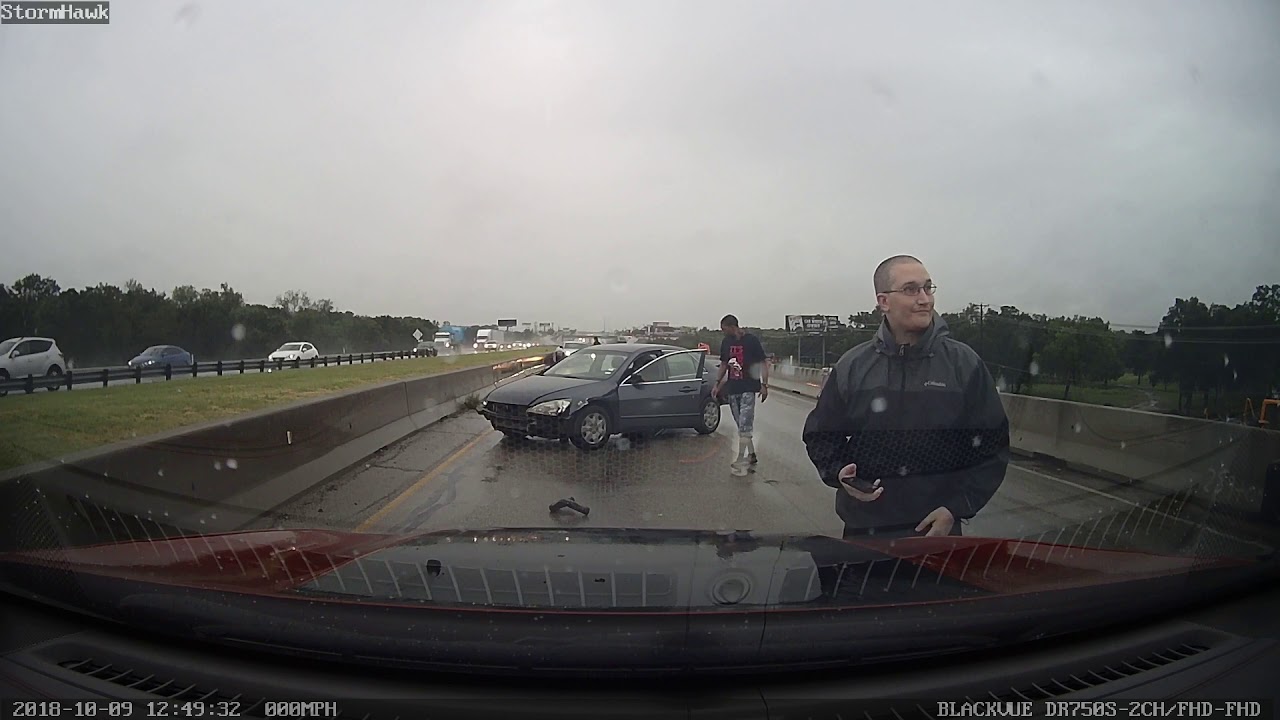 Car Spirals On A Highway, Hits Two #CaughtOnBlackVue