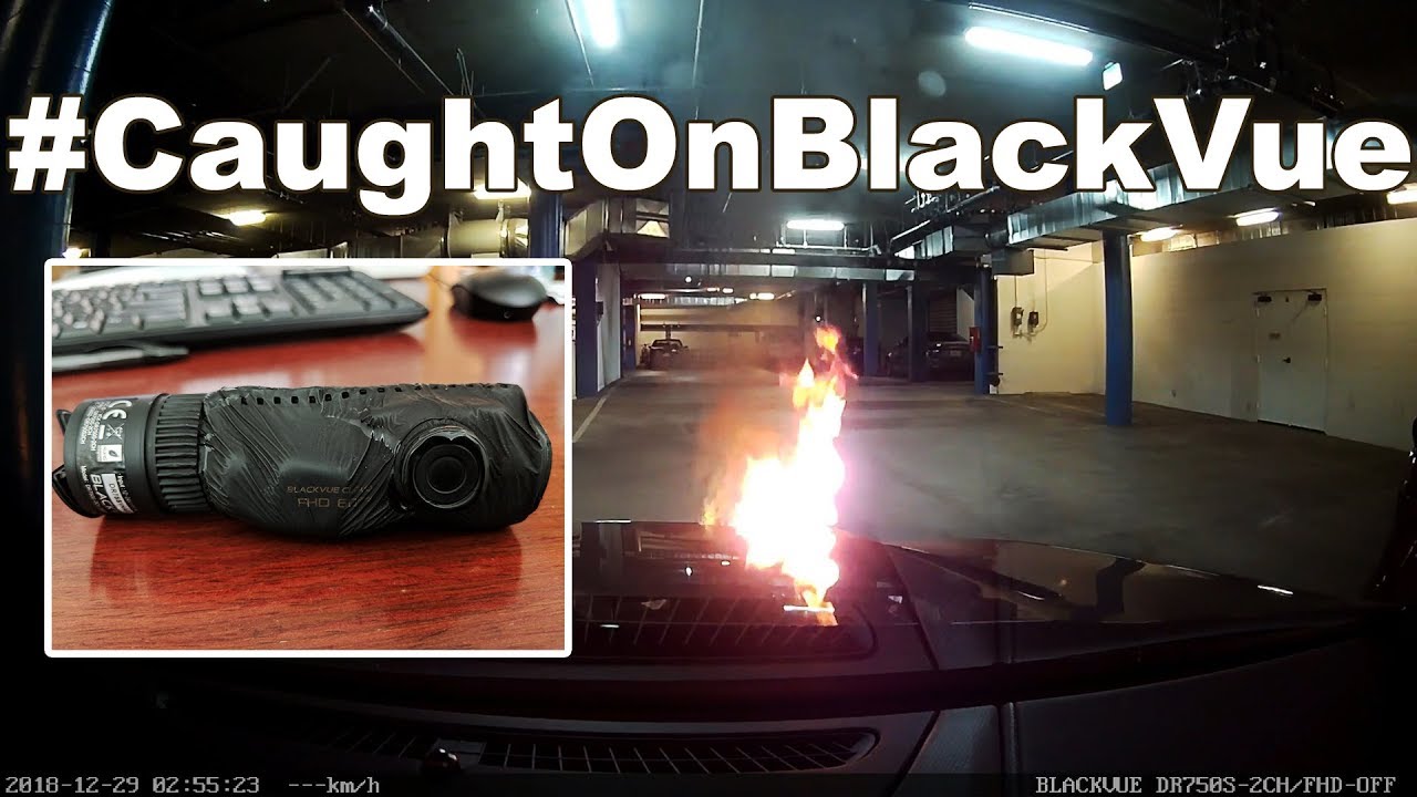 Crazy Burning Car Video Recorded By BlackVue Dashcam