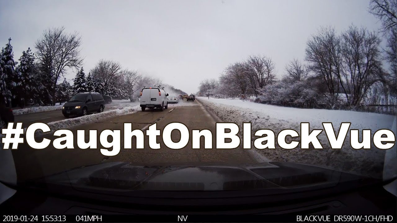SUV Crashes In The Snow #CaughtOnBlackVue