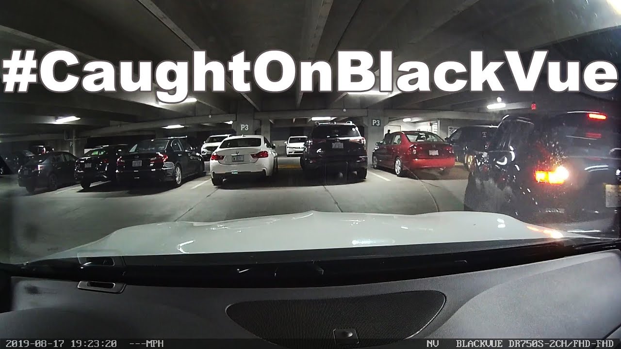 Underground Parking Lot Hit & Run #CaughtOnBlackVue