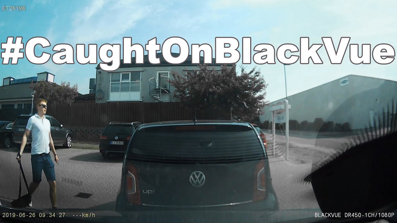 Forgotten Hand Brake Causes Accident #CaughtOnBlackVue