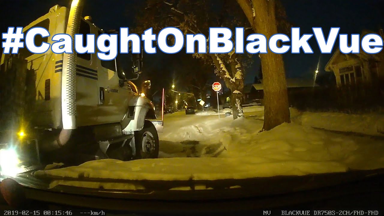 Hit By A Snowplow #CaughtOnBlackVue