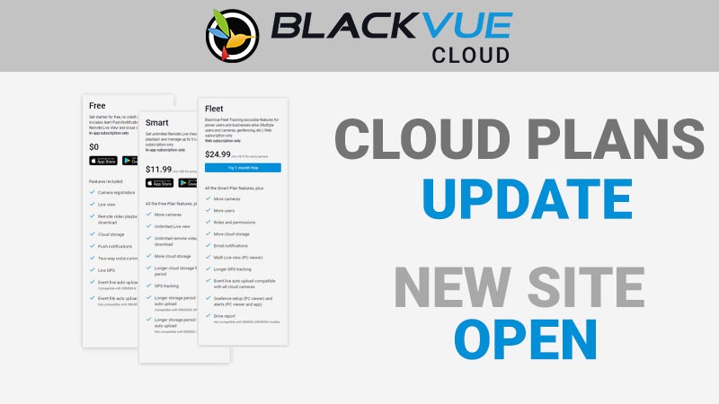 BlackVue Cloud Subscriptions Update and New blackvuecloud.com site