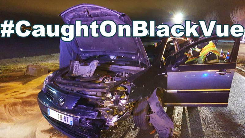 Head-on 3-way Collision On The Highway Exit #CaughtOnBlackVue