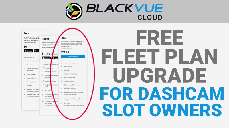 [BlackVue Cloud] Dashcam Slot Owners Eligible for Free Renewable Yearly Fleet Plan