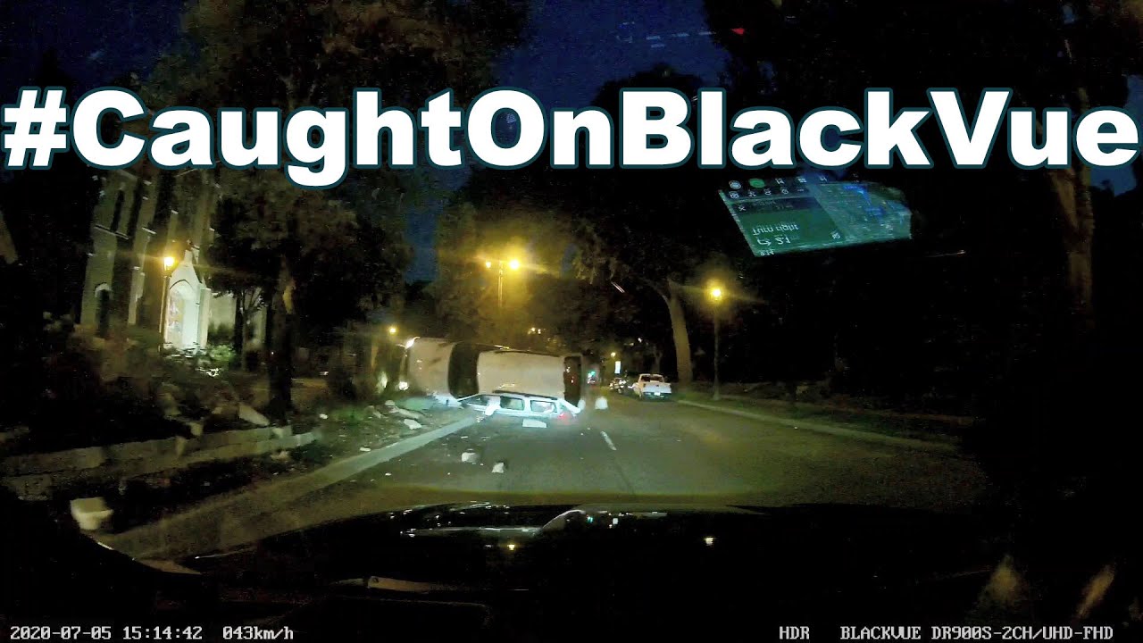 Stolen vehicle CRASHED #CaughtOnBlackVue