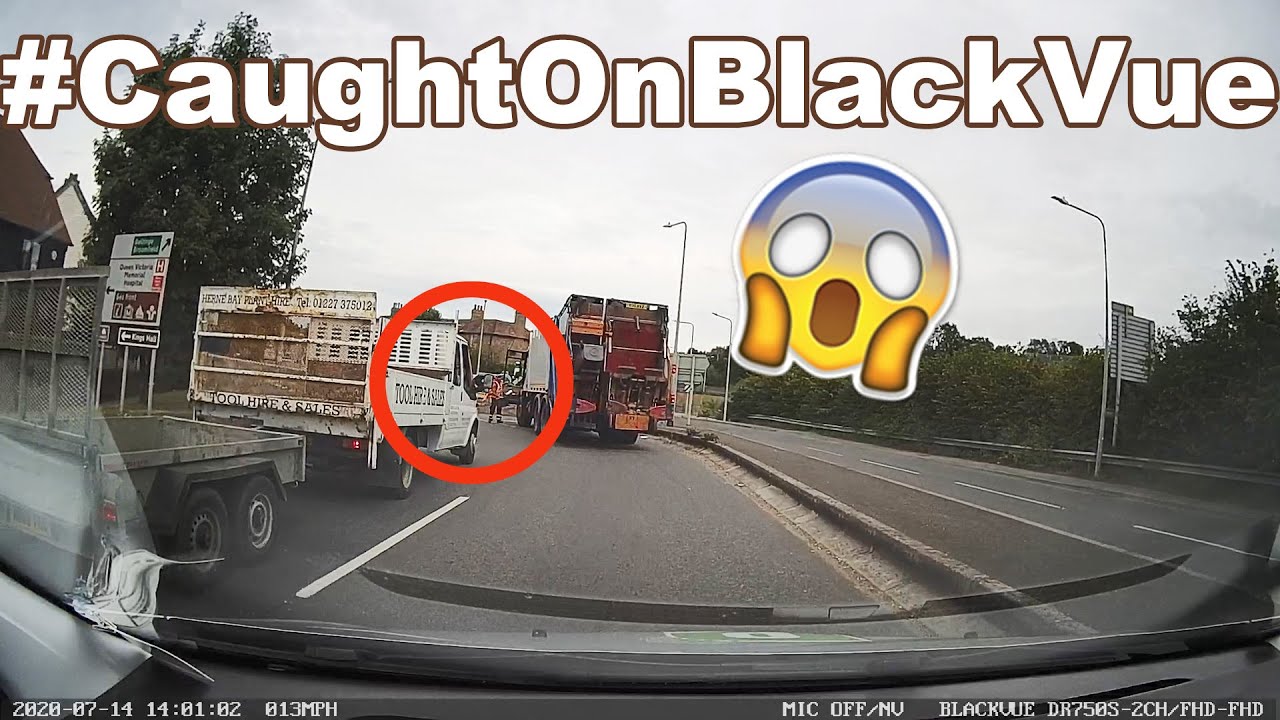 Close Call With a Garbage Truck Man #CaughtOnBlackVue