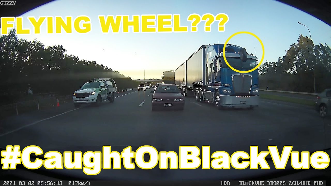 Flying Wheel On A Highway #CaughtOnBlackVue