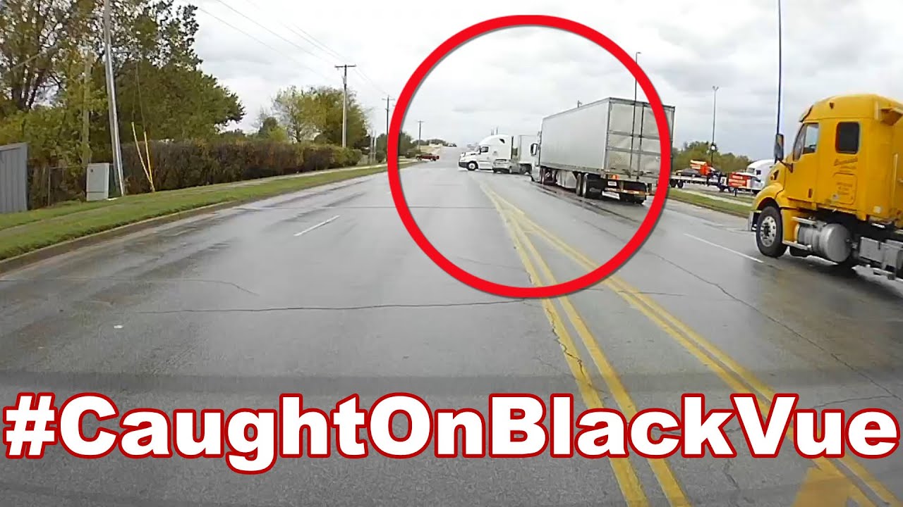 Crash With A Semi-Truck #CaughtOnBlackVue