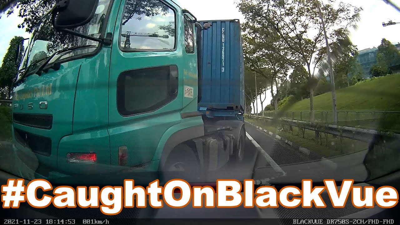 Rear-ended by a Truck While Stuck In Traffic #CaughtOnBlackVue