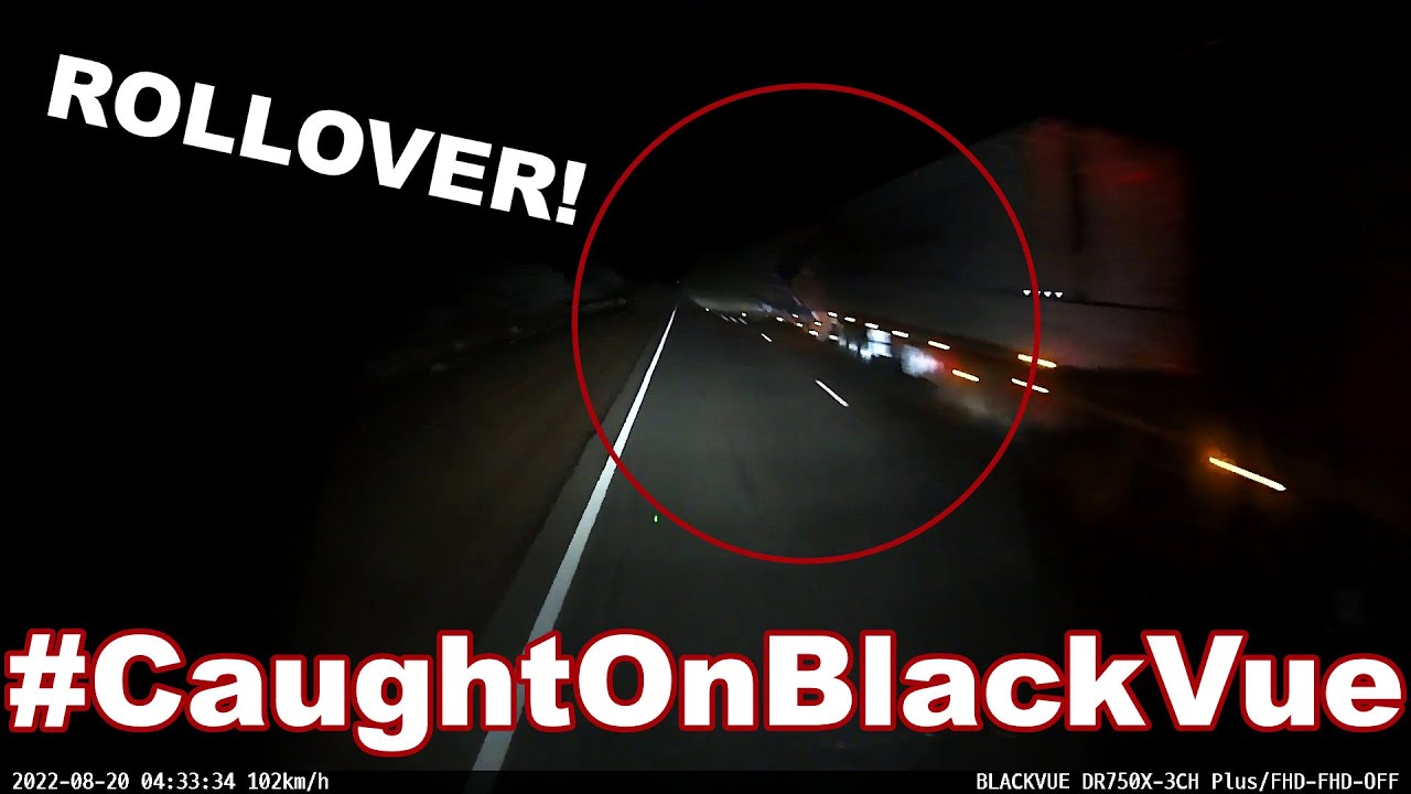 Lorry Trailer Rolls Over, Causes Serious Crash #CaughtOnBlackVue