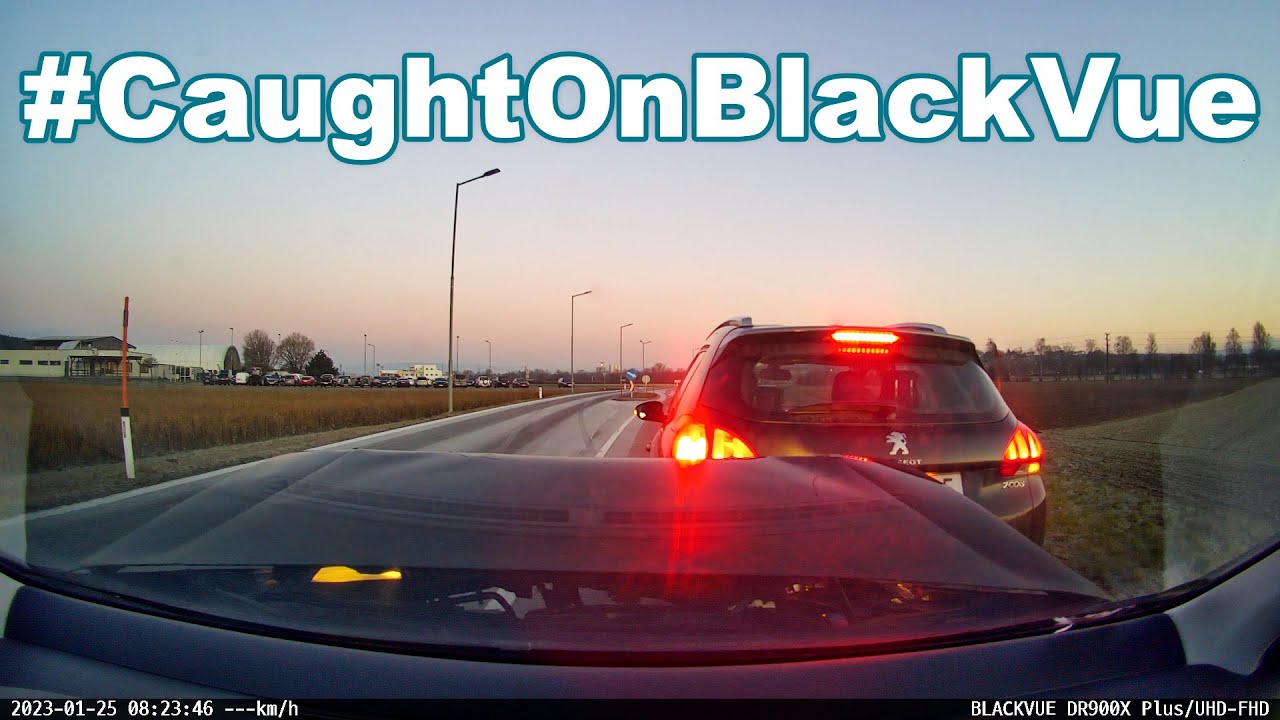 Double Crash On Frozen Road #CaughtOnBlackVue