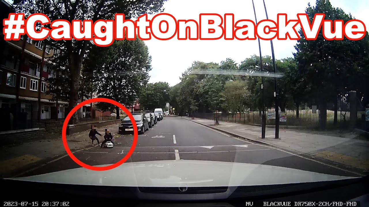 Child On A Toy Car Ventures Towards Oncoming Traffic #CaughtOnBlackVue
