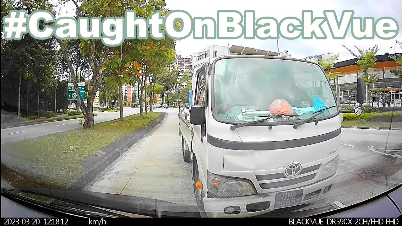 Rear-ended By A Truck At An Intersection #CaughtOnBlackVue
