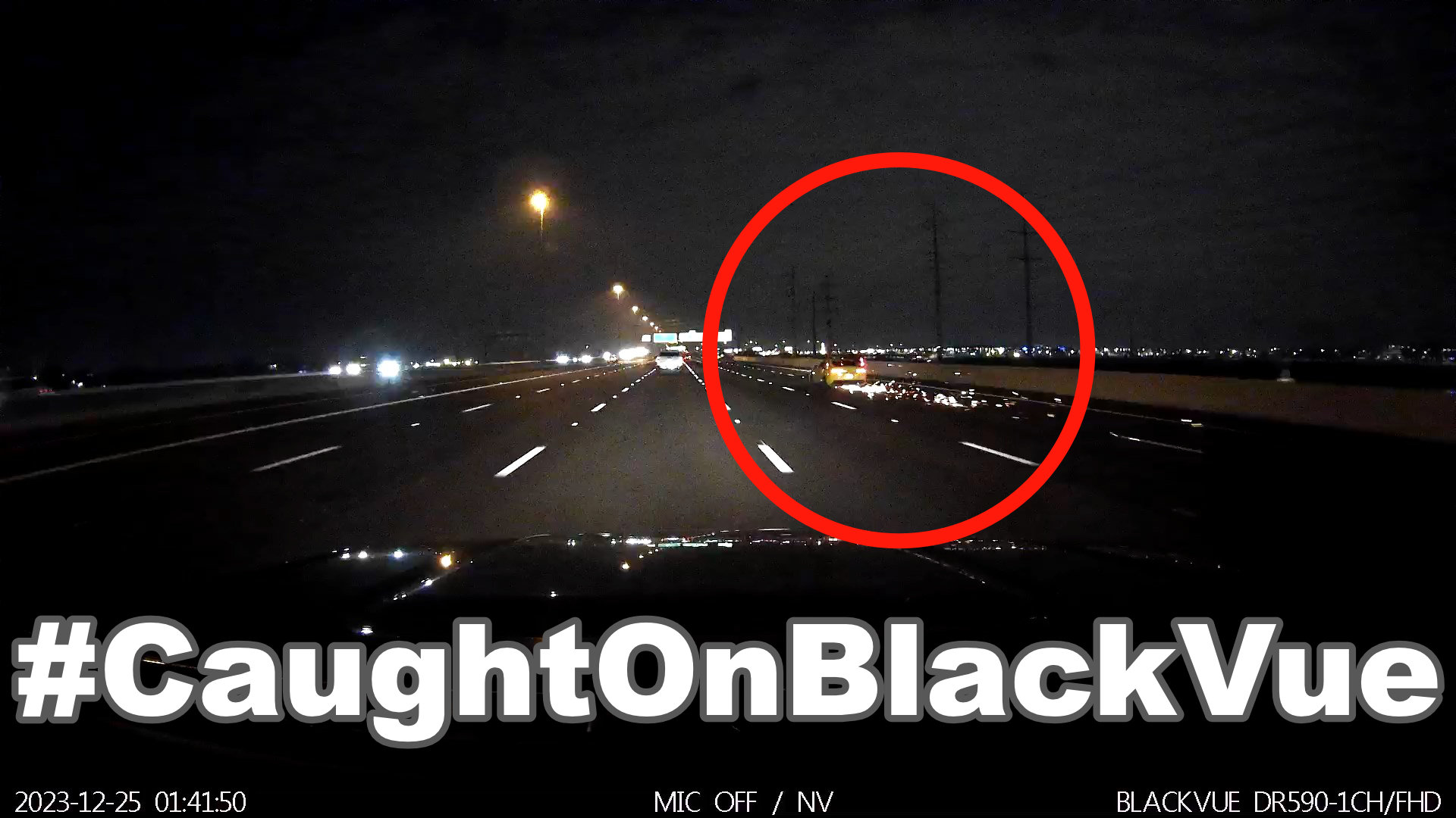 Bike Rider Hit On An Interstate, Culprit Flees #CaughtOnBlackVue
