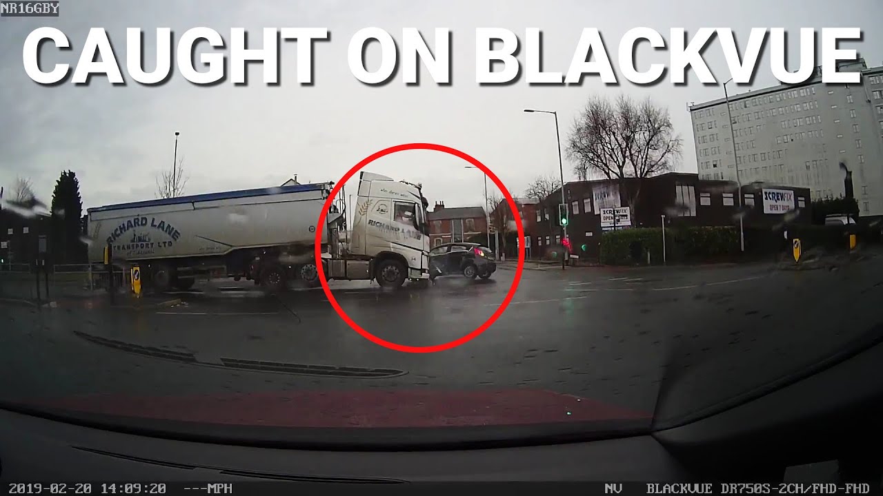 Hit By A Semi-Truck At An Intersection #CaughtOnBlackVue