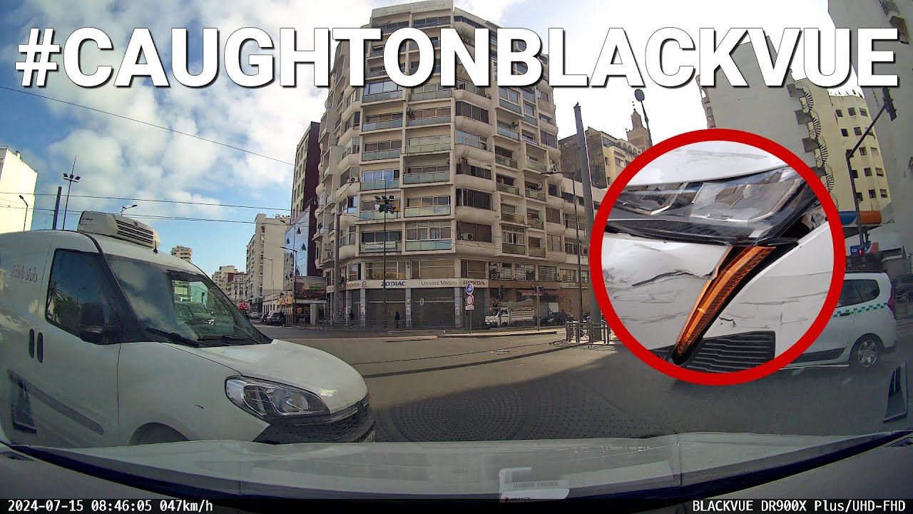 Delivery Van Causes Intersection Crash #CaughtOnBlackVue