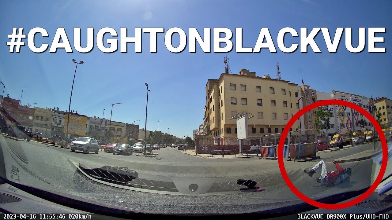 Speeding Bike Crashes Into Car Crossing Intersection #CaughtOnBlackVue