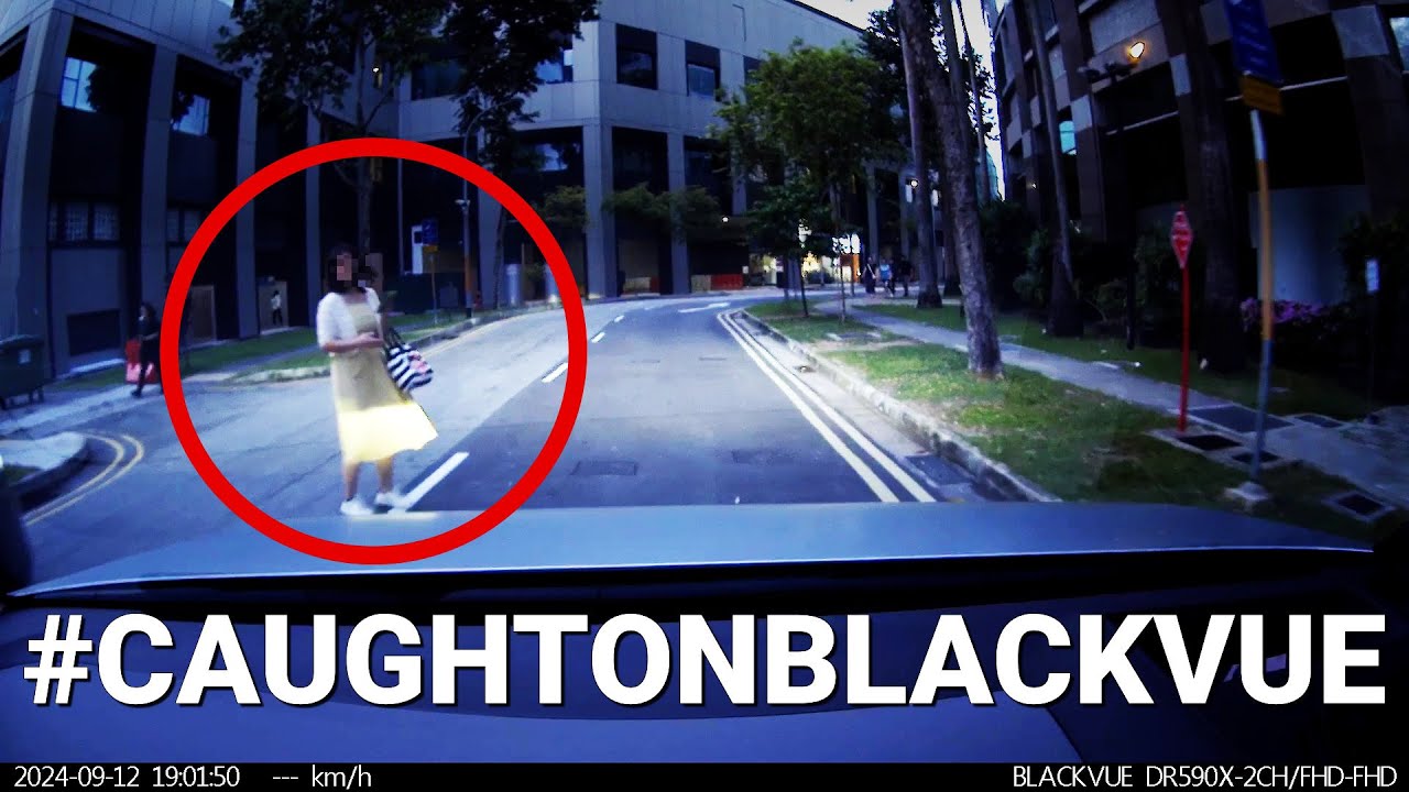Pedestrian Distracted By Smartphone Almost Causes Accident #CaughtOnBlackVue
